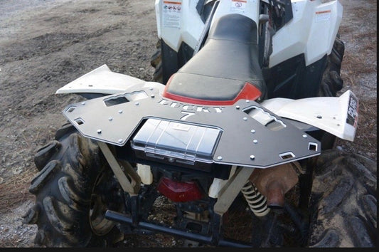 Lucky 7 Polaris Sportsman rear rack with storage case
